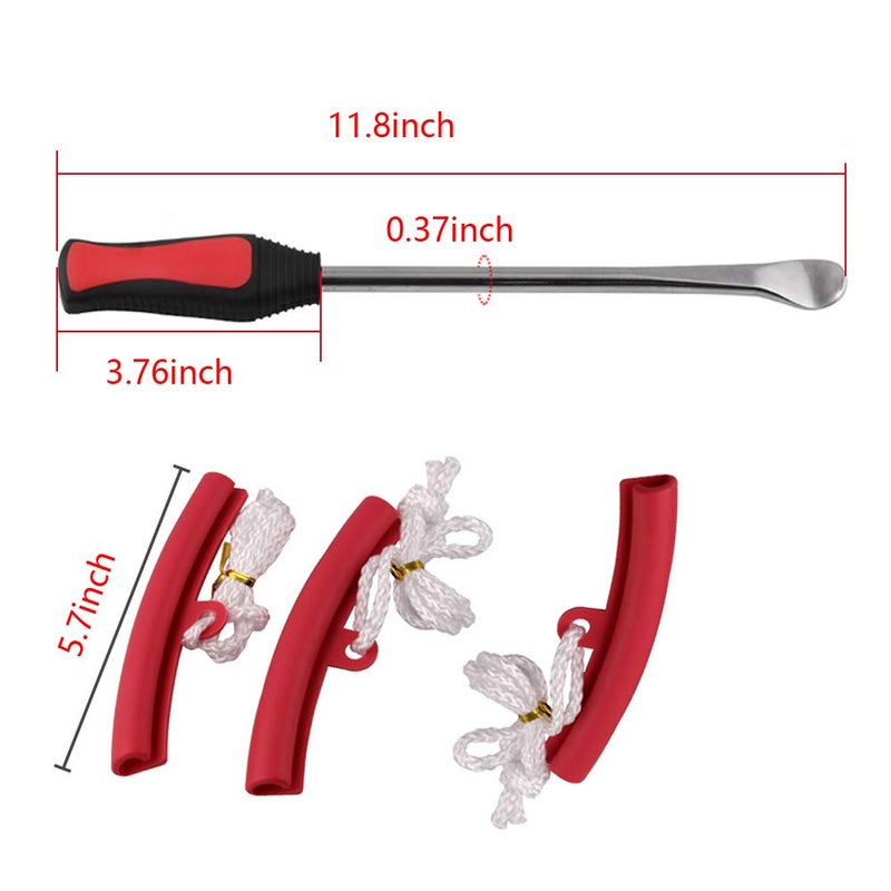 SOOGE Tire Lever Tool Spoon and Wheel Rim Protectors Tool Kit for Motorcycle Dirt Bike Lawn Mower Tire Changing Tools Kit Dirt Bike Touring Set - Image 2